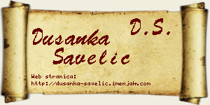 Dušanka Savelić vizit kartica